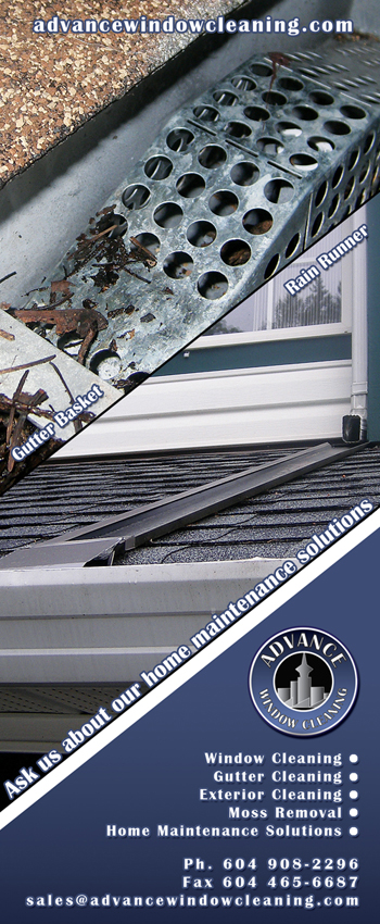 Advance Window Cleaning Gutter and rain runner services